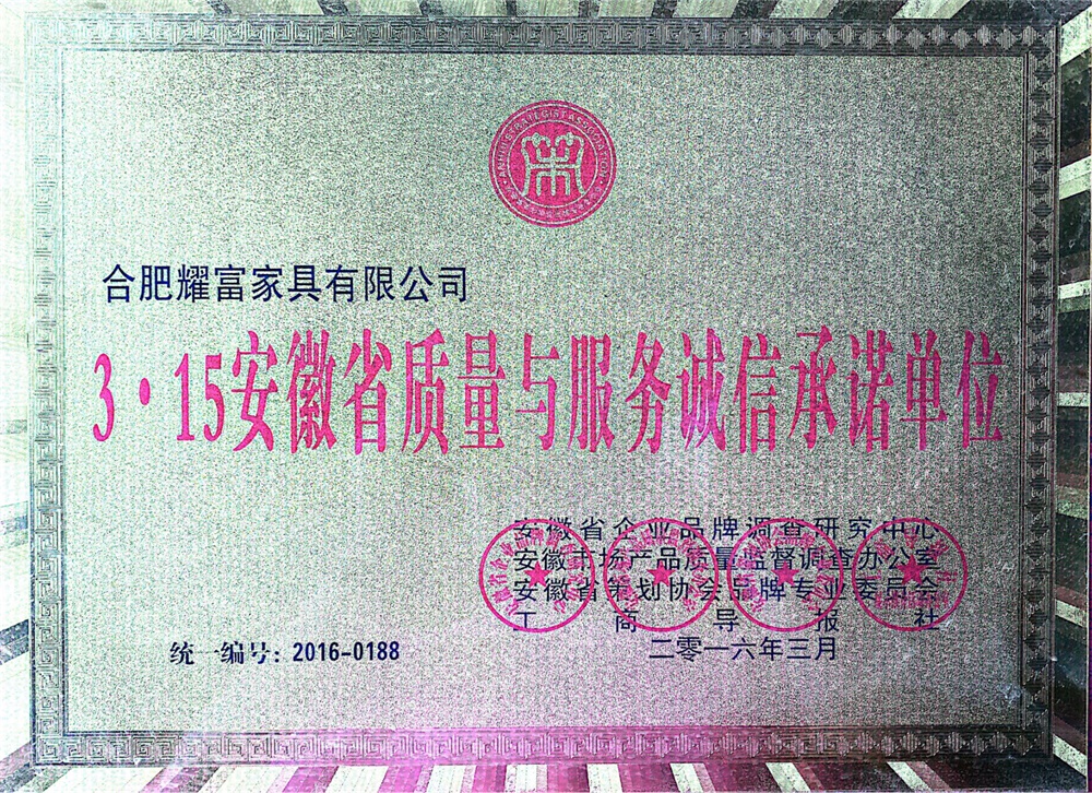 3.15安徽省质量与服务诚信承诺单位
